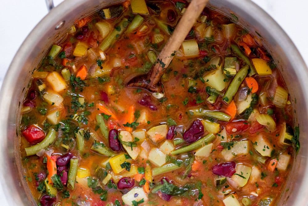 Rainbow Vegetable Minestrone Soup